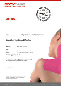 Beispiel eines BODYTAPE Kurszertifikats